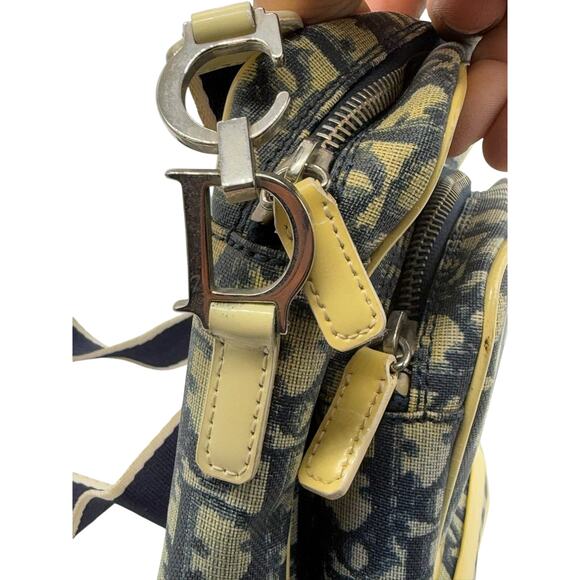 Christian Dior Diorissimo Crossbody Bag*Trotter Design in Blue and Cream trim - Picture 7 of 15